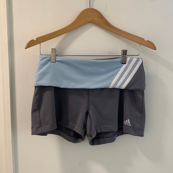 Adidas Workout Grey High Waisted Shorts. Size Medium. - Picture 1 of 9
